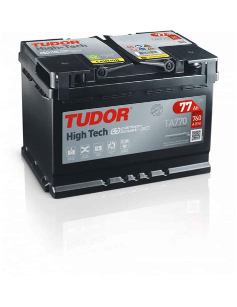 Tudor TA770. Batería de coche Tudor 77Ah 12V 